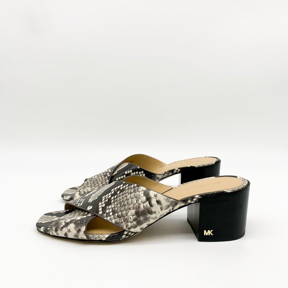 MICHAEL Michael Kors Abbott Snake Crisscross Mules - Picture 6 of 9